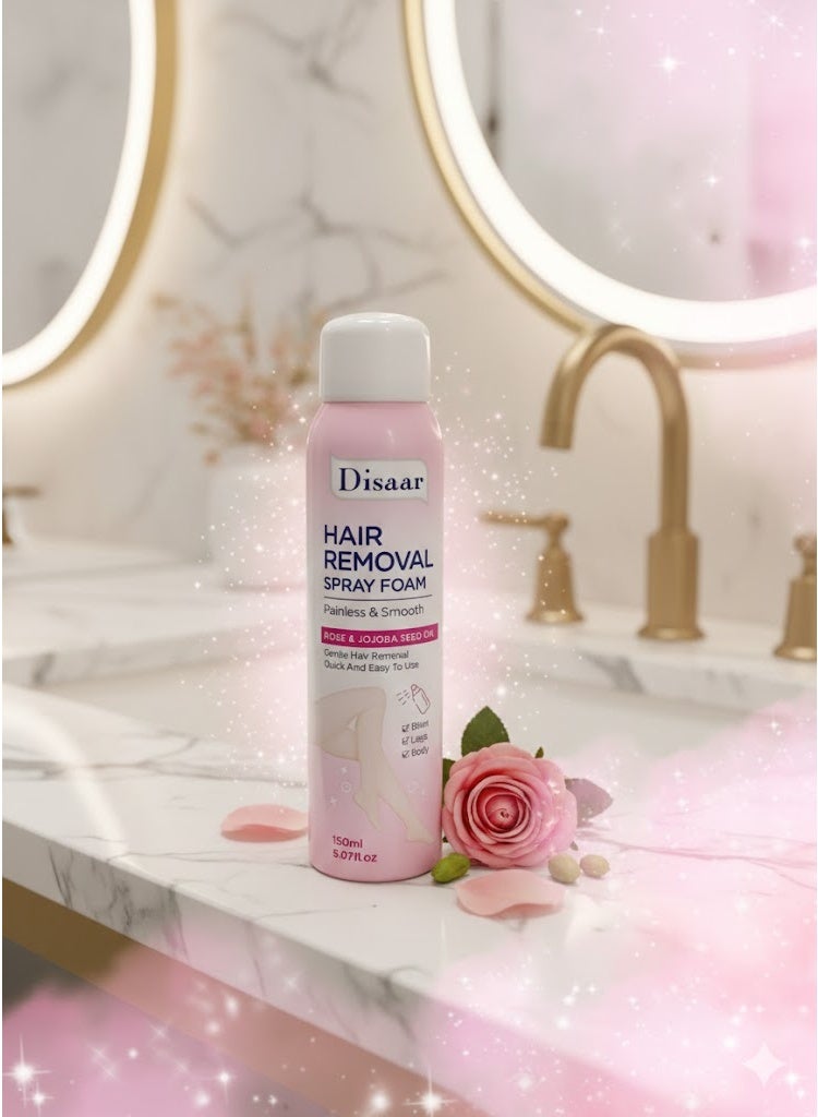 Disaar Rose Hair Removal Spray with Jojoba Oil and Rose Extract - Ultimate Smoothness and Deep Hydration - 150ml - Image 3